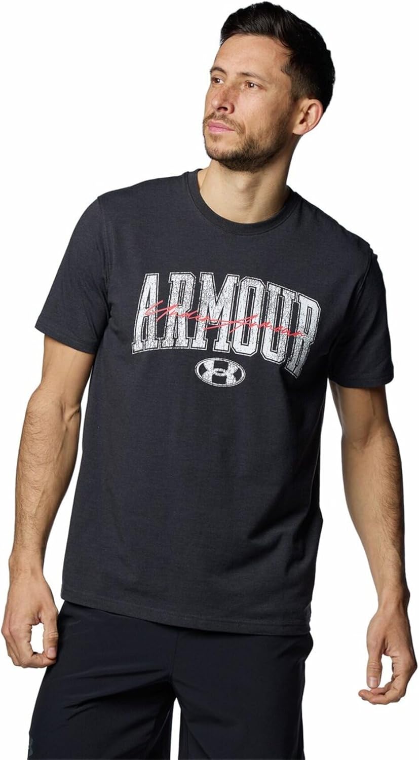 

Мужская футболка с коротким рукавом из высококачественного хлопка UNDER ARMOUR, черный