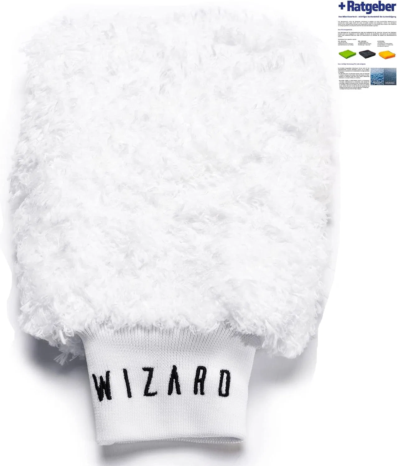 Набор: микрофибровая варежка для мытья «Fluffy Wash Mitt V2» и руководство по уходу Detailmate, Fluffy Wash Mitt