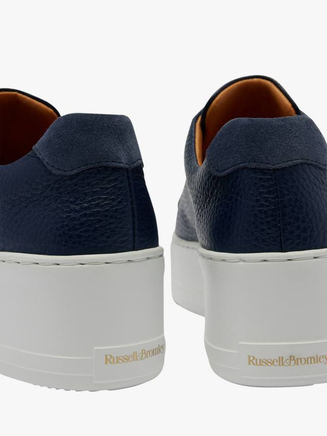 Кроссовки Park Cord Leather на шнуровке с платформой Russell & Bromley, Blue — фото 3