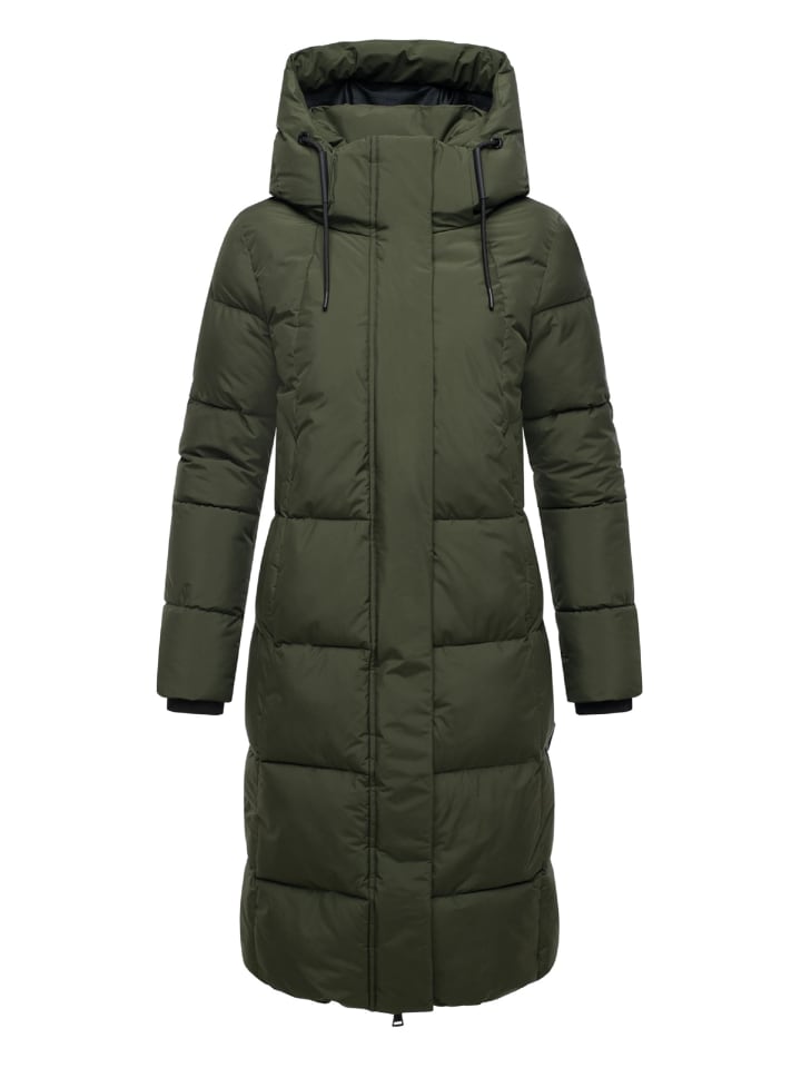 

Стеганое пальто Чумании XVI темно-оливкового цвета Marikoo