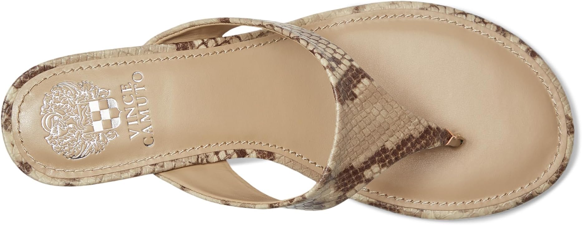 Туфли Vince Camuto Women's Lina Thong Kitten Heel Sandals, Taupe/Mid Taupe — фото 2