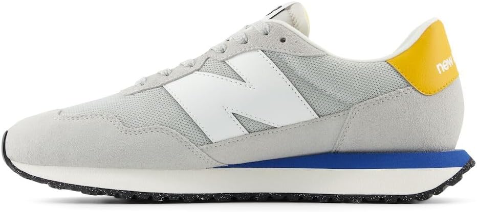 Мужские кроссовки для бега по шоссе New Balance 237 V1 Classic, белый/серый/золотой — фото 2