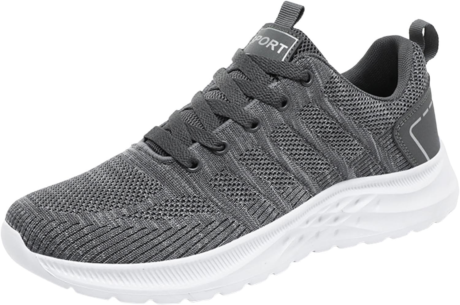 

Мужские теннисные кроссовки IWIHMIV, слипоны для ходьбы, противоскользящие беговые кроссовки, дышащие спортивные кроссовки, удобные кеды, серый