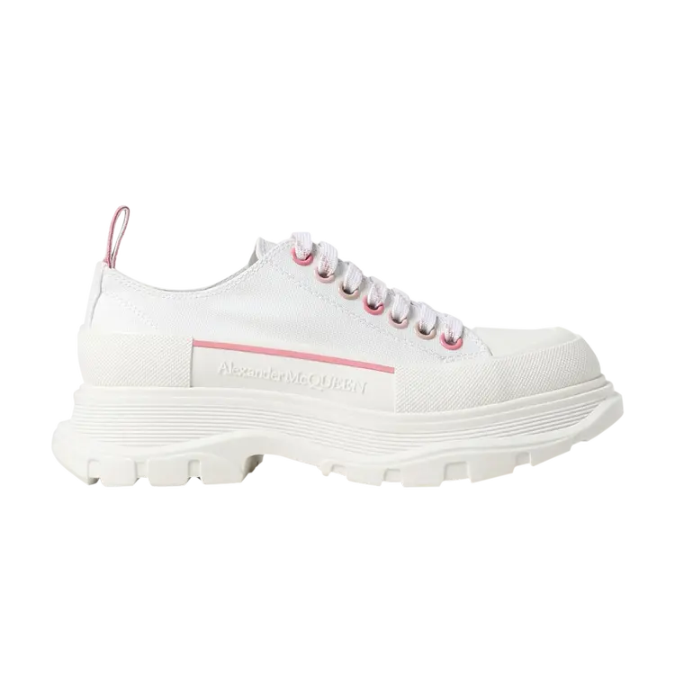 Кроссовки Alexander McQueen Wmns Tread Slick Lace Up, цвет White Soft Coral