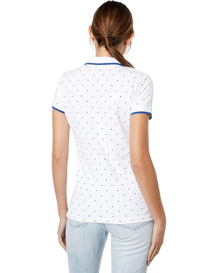 

Поло U.S. POLO ASSN. Dot Print Pique Polo Shirt, белый