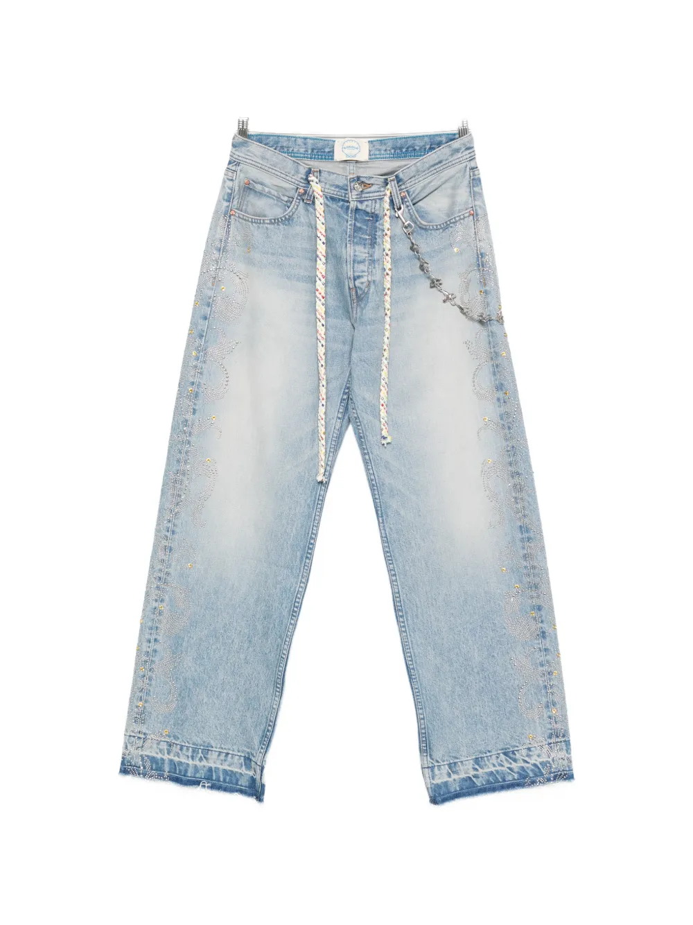 

Джинсы с отделкой и бахромой Ercole Studio, синий