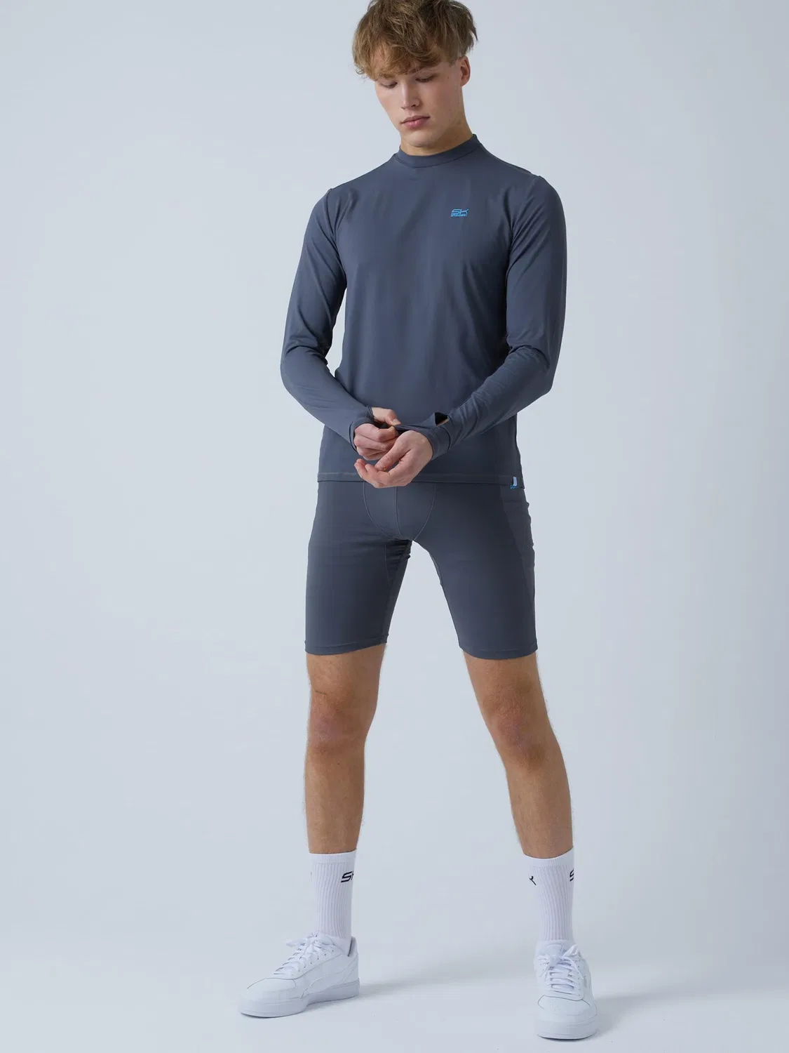 Тайтсы скинни 'Short Tights mit Taschen' Sportkind, Grey — фото 3