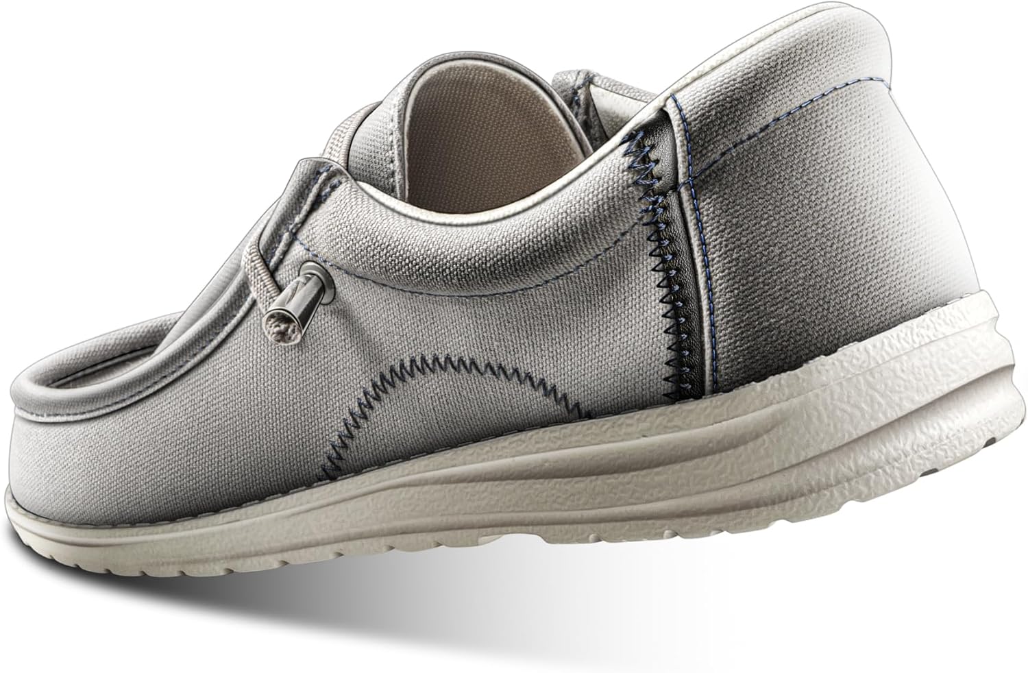 

Мужские слипоны KEMISANT, лодочные кроссовки, прогулочные кроссовки для мужчин и женщин, эластичная удобная легкая обувь, темно-серый