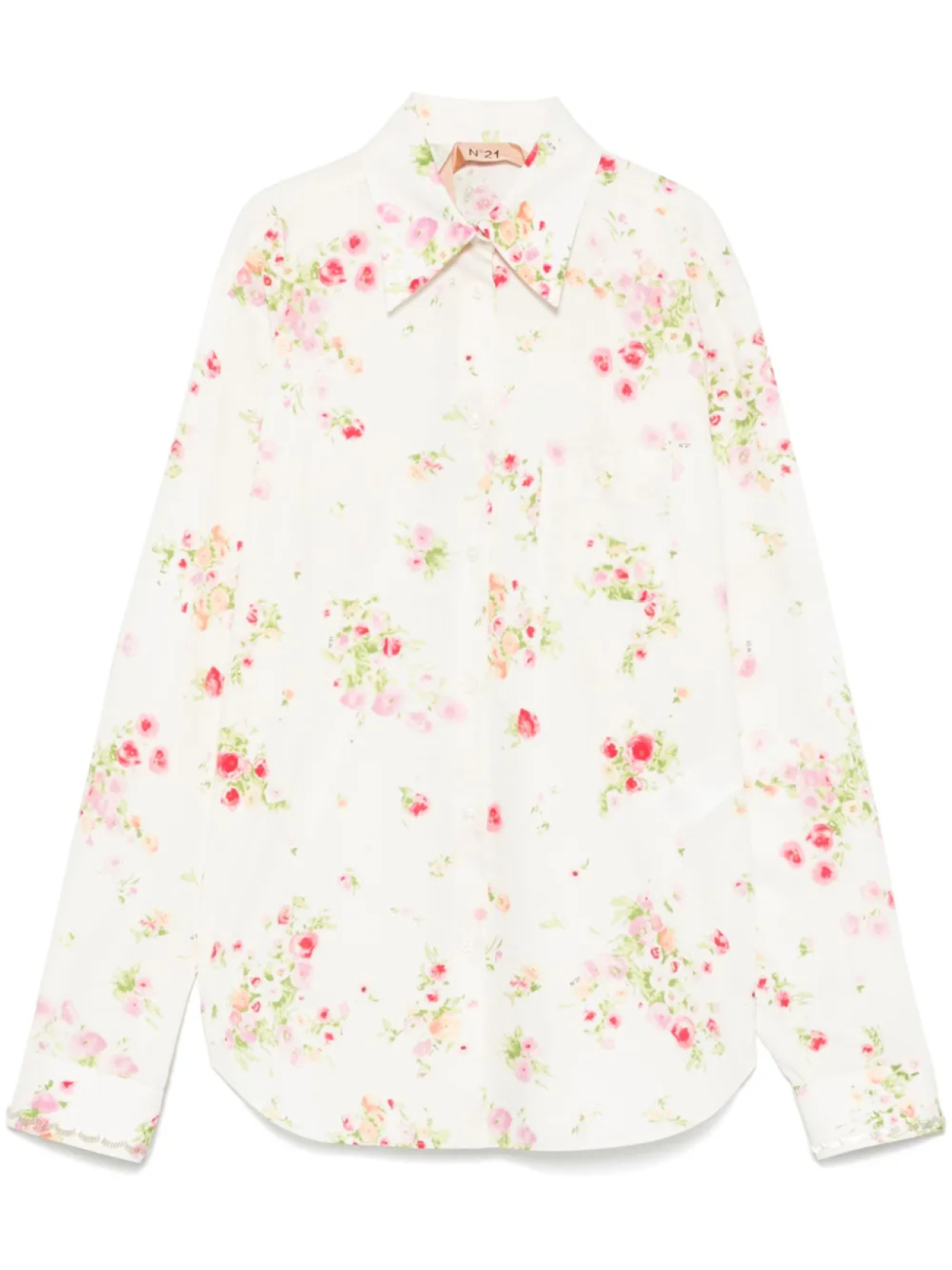 

Nº21 рубашка с цветочным принтом, нейтральный