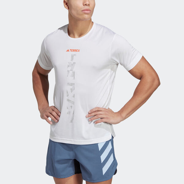 Футболка terrex agravic trail running tee Adidas, белый — фото 2