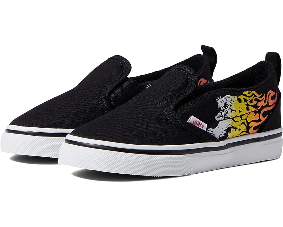 

Кроссовки Vans Slip-On V, цвет Ferocious Flame Racing Red/Black