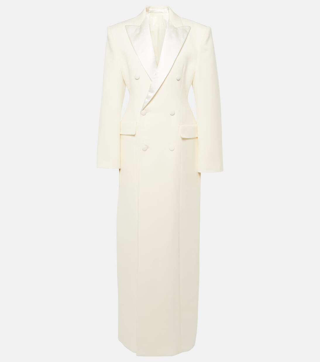

Двубортное шерстяное пальто Wardrobe.Nyc, белый