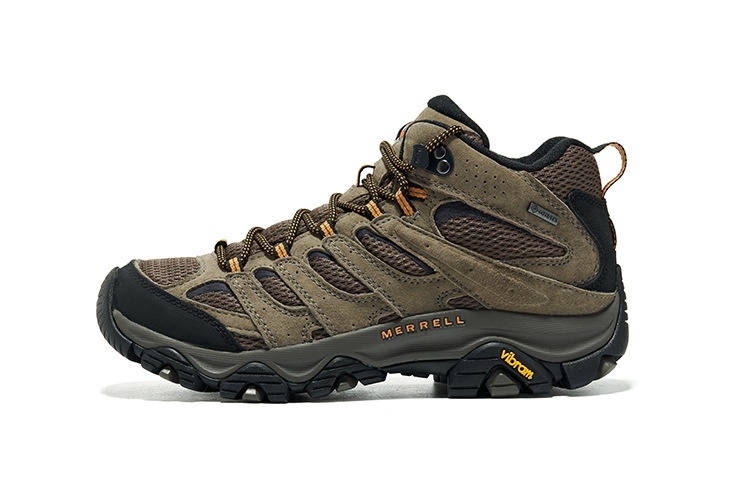 

MERRELL Мокасины Moab 3 Mid GORE TEX 'Walnut' в темно-коричневом цвете, цвет Dark Brown