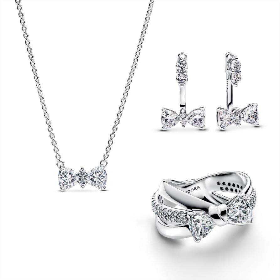 

Ювелирный набор Sparkling Bow Jewelry Set Pandora, стерлинговое серебро