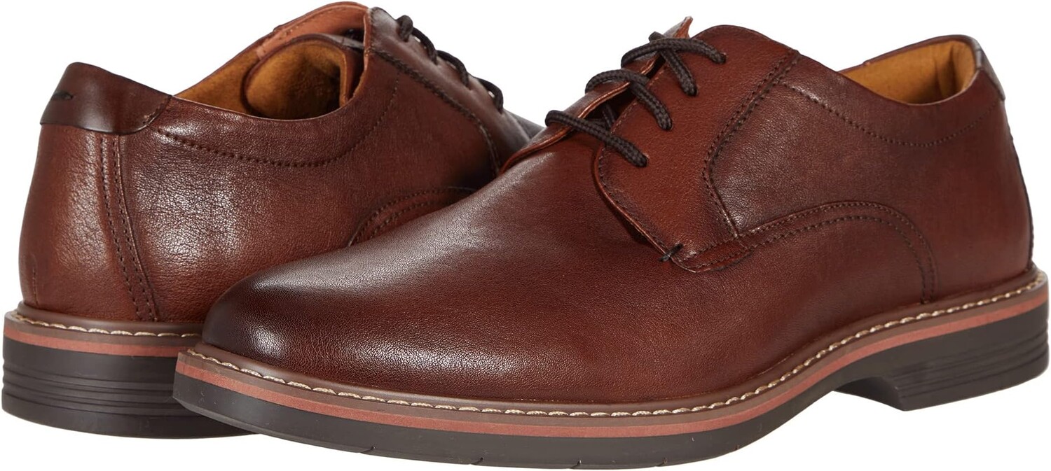 

Оксфорды Norwalk Plain Toe Oxford Florsheim, цвет Cognac Milled Leather