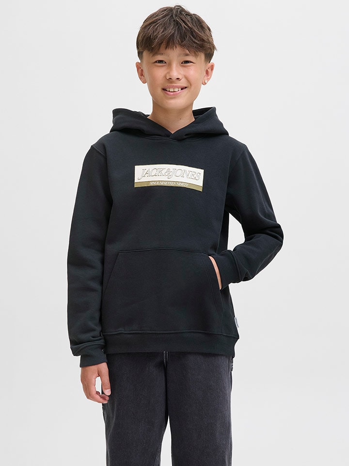 JACK & JONES Junior Худи "Inwood" черного цвета — фото 3