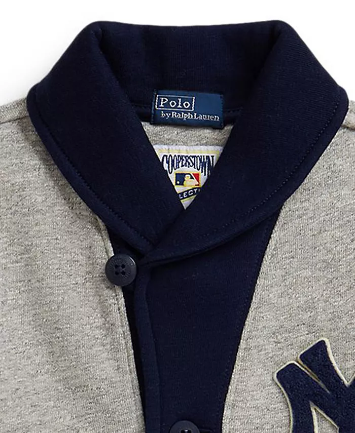 Детский кардиган с длинным рукавом для мальчиков Polo Ralph Lauren, серый — фото 3