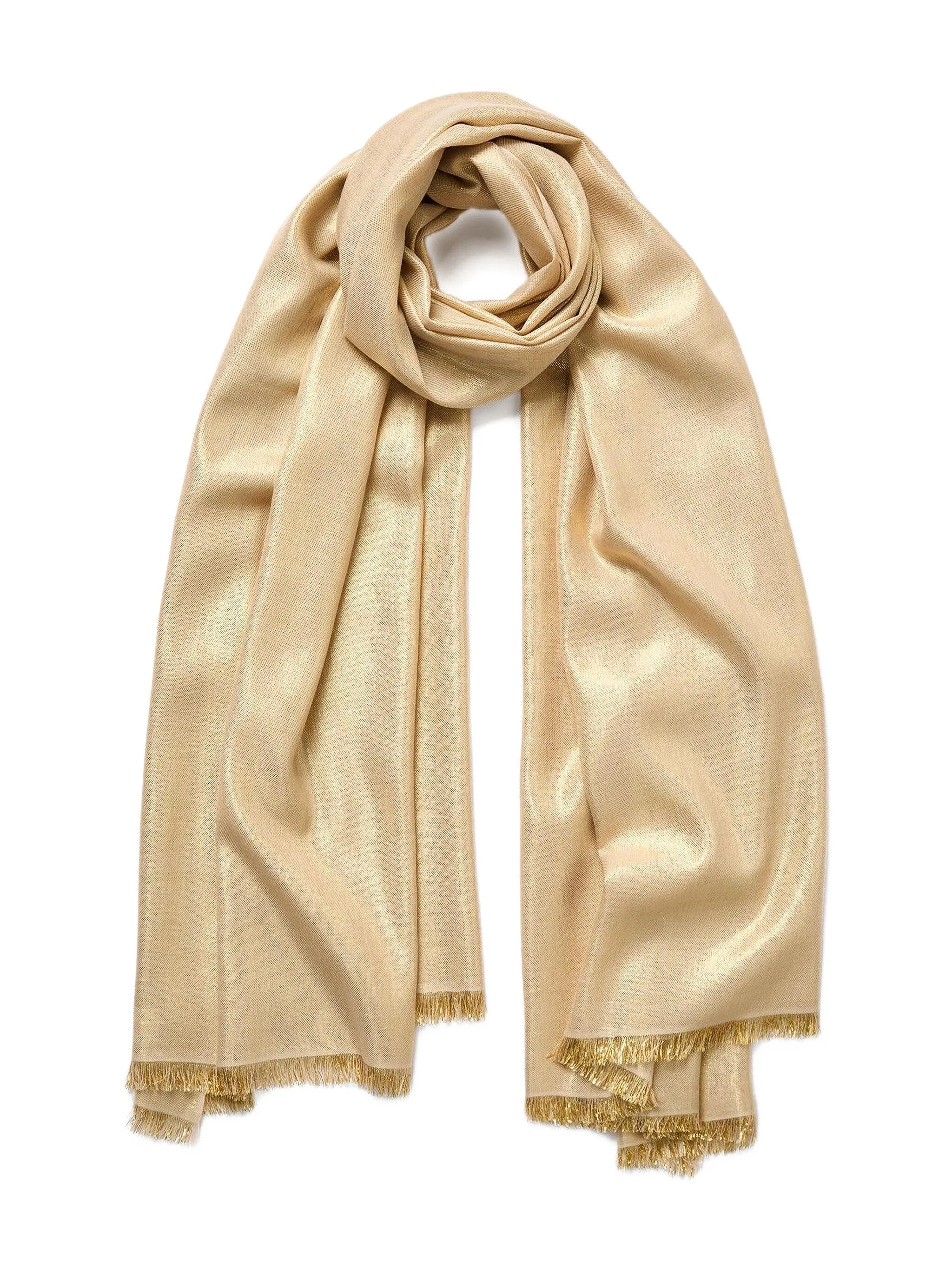 

Шарф из Ртути Jane Carr, бежевый