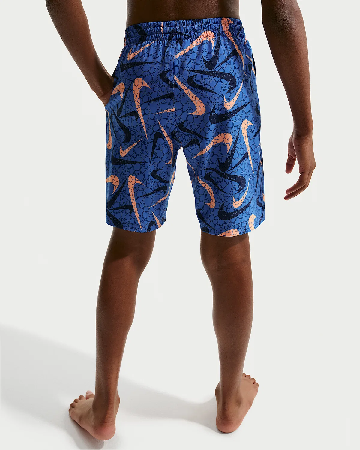 Детские (мальчиковые) плавки Nike Swim Breaker 7" с боксерской подкладкой, Blue Crystal — фото 3