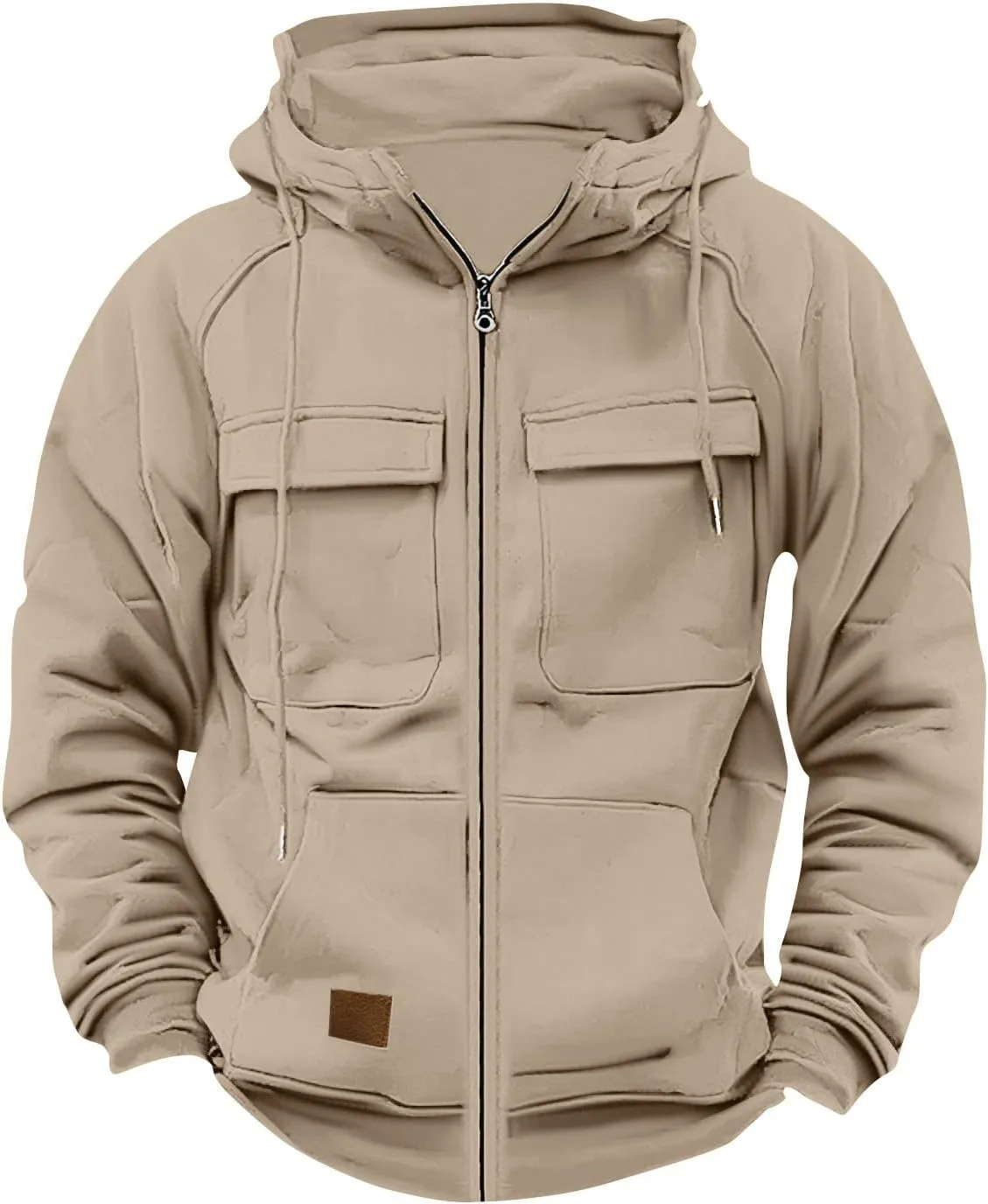 

GOFULY Zip Up Hoodies для мужчин Big And Tall тактические толстовки с карманами