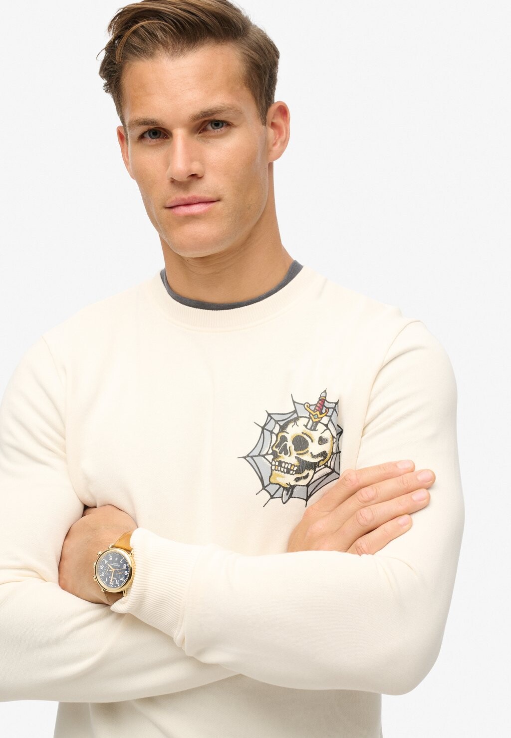 

Толстовка TATTOO GRAPHIC Superdry, бежевый