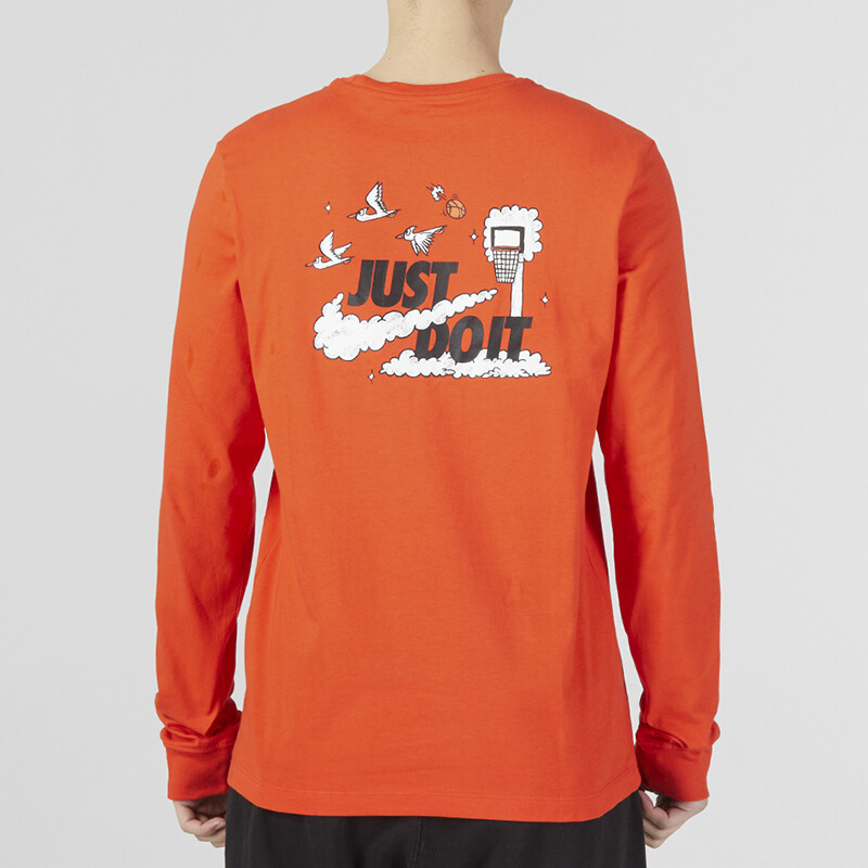 Футболка мужская оранжево-красная Nike, оранжевый/красный — фото 4