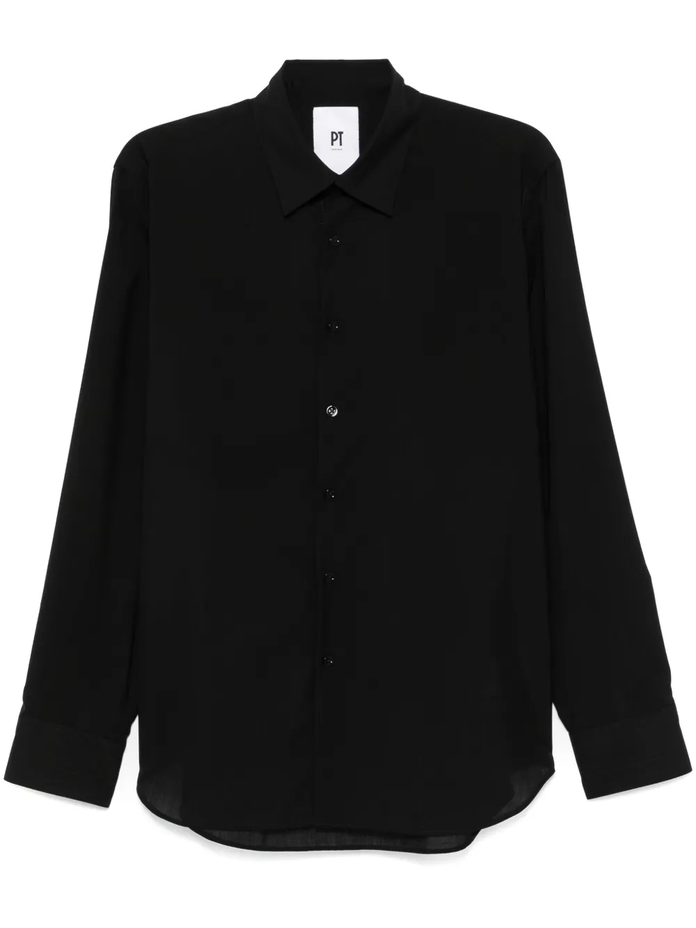 

Рубашка из вирджинской шерсти Pt Torino, черный