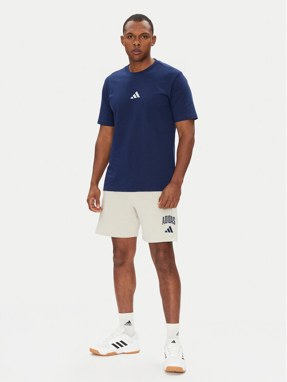 Футболка обычного кроя Essentials Small Logo JF1093 Adidas, синий — фото 2