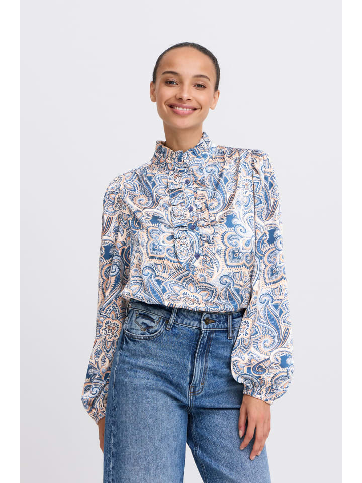 

Блуза b.young Langarmbluse BYHILLY LS SHIRT 20817089 stylische Langarmbluse, синий