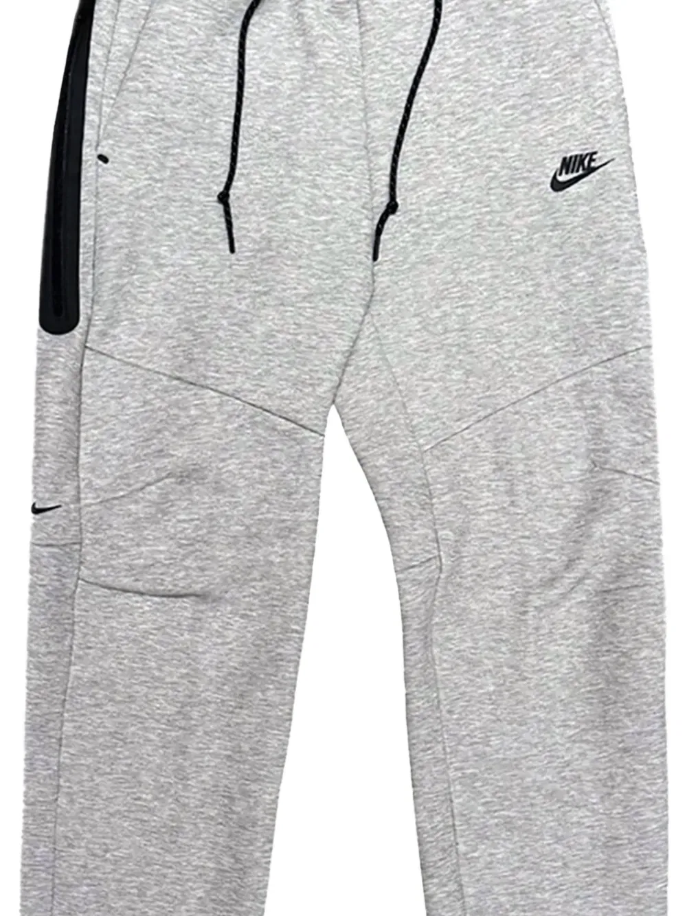 Хлопковые брюки с открытым низом Nike, серый — фото 2