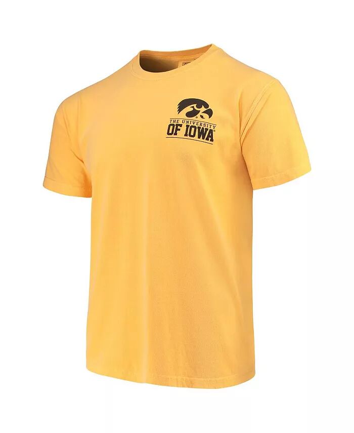 

Мужская золотая футболка Iowa Hawkeyes Comfort Colors Campus Icon Image One