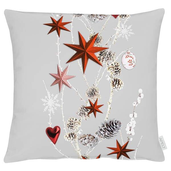 

Декоративная подушка Apelt 6204, 45x45x10 см цвет grau/rot