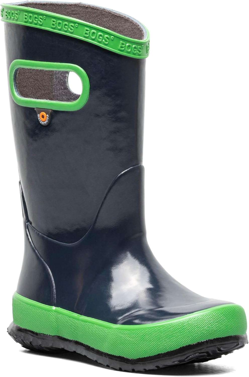 Детские резиновые сапоги BOGS, однотонные, Little Kid (4-8 Years) Navy/Green — фото 3