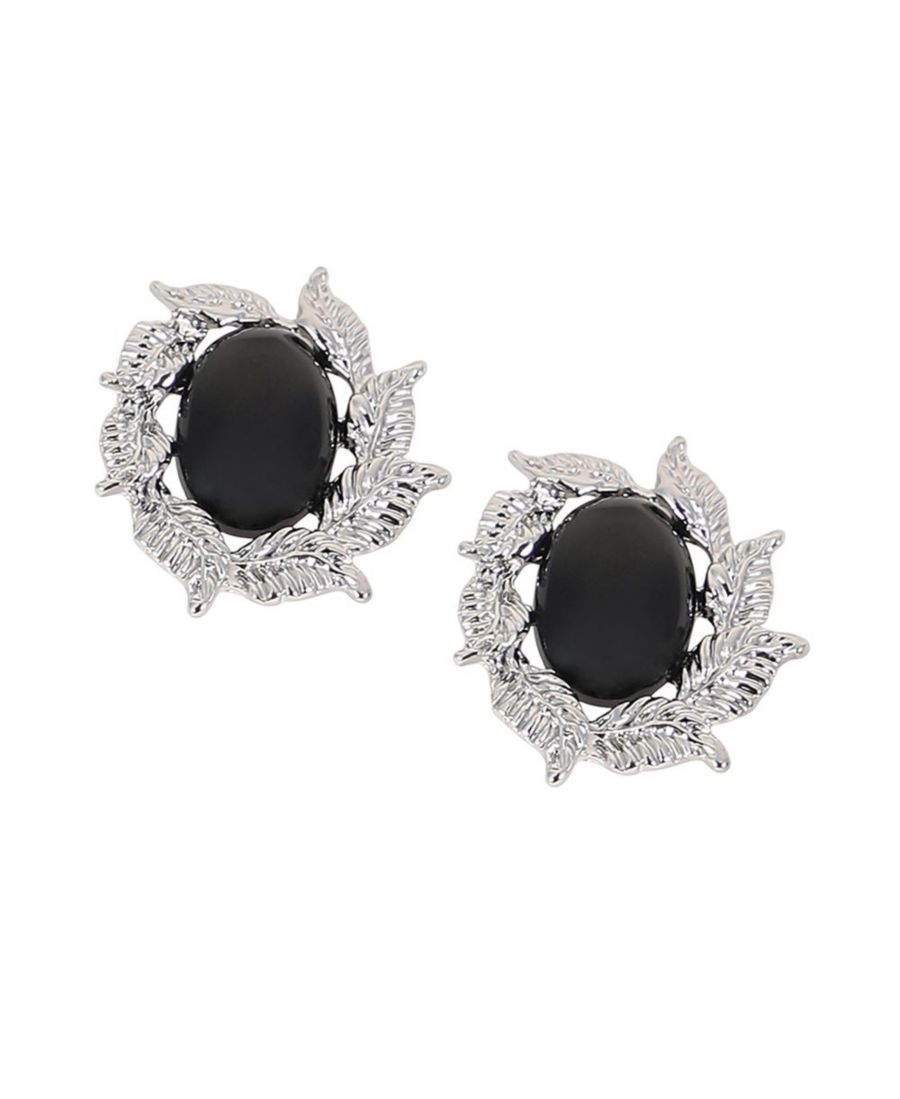 

Женские серьги-гвоздики Викторианская листва - серебристый металлик SOHI, Silver