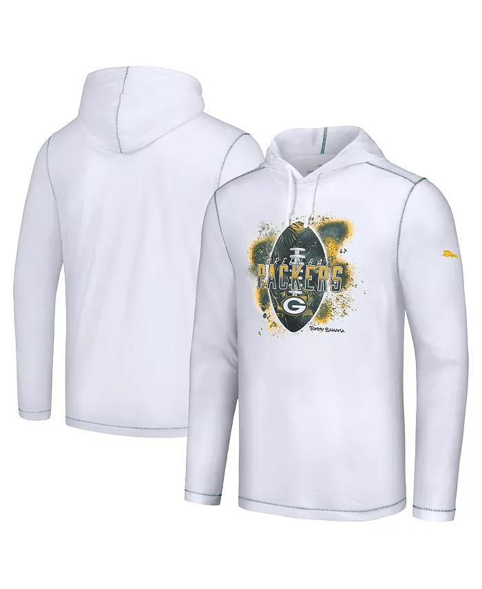 

Мужская белая толстовка с капюшоном Green Bay Packers Graffiti Touchdown Tommy Bahama, белый