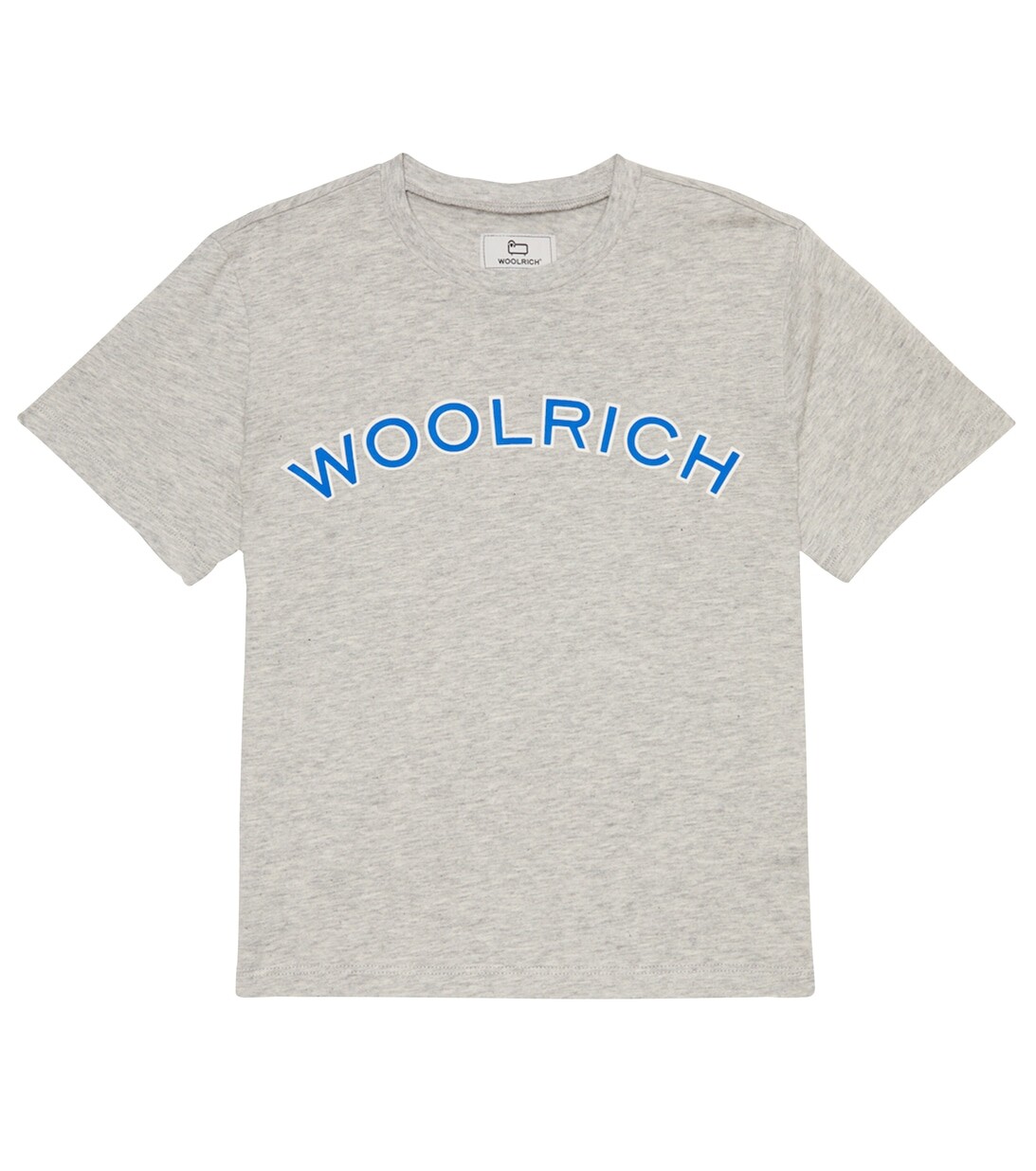 

Хлопковая футболка с логотипом Woolrich, серый