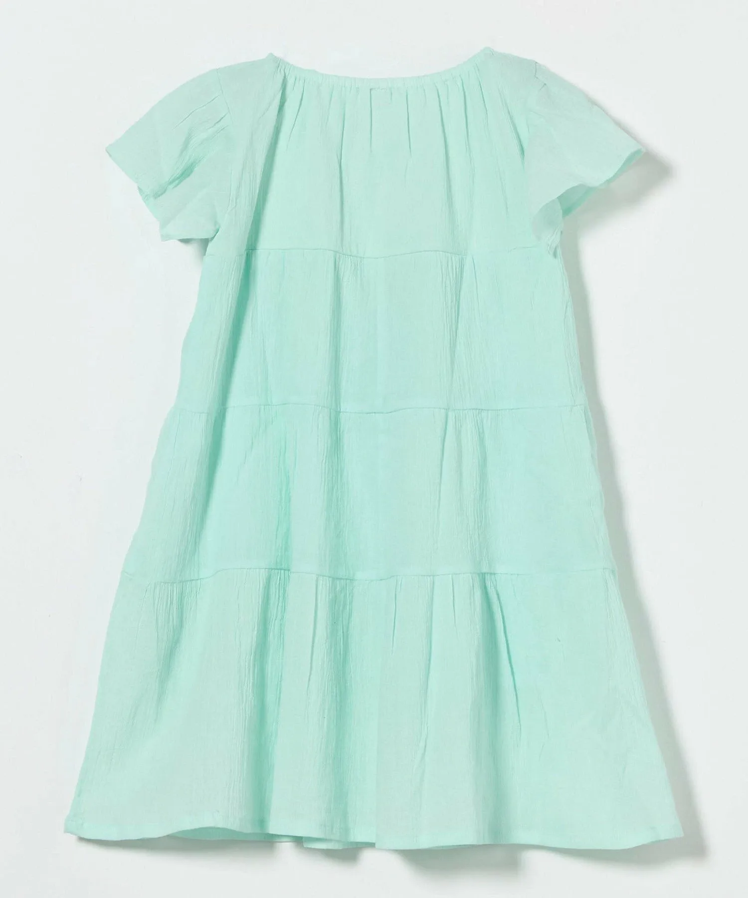 Многоярусное платье из ткани "газон" / Детское 100-130 см United Arrows Green Label Relaxing, LT.BLUE — фото 2