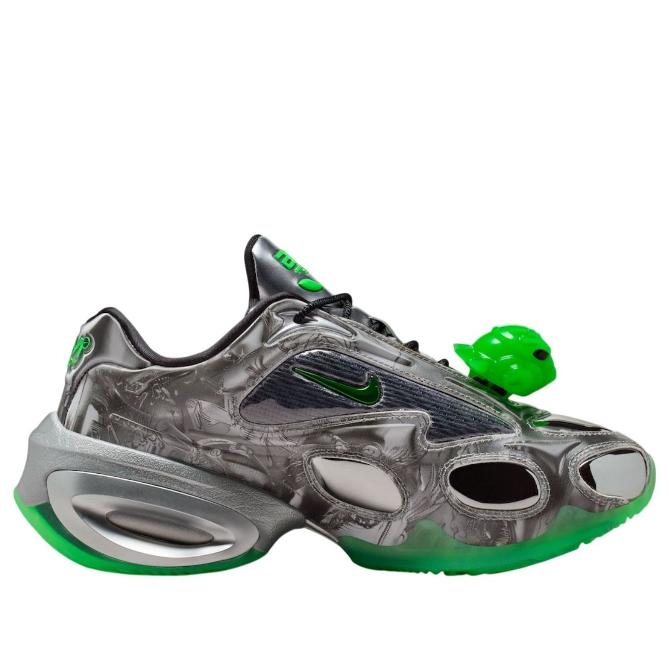 Кроссовки (WMNS) Nike x WINDOWSEN Air Max Muse 'Metallic Silver Rage Green' — фото 2
