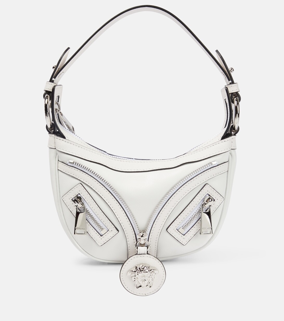 

Кожаная сумка через плечо Repeater Mini Versace, белый