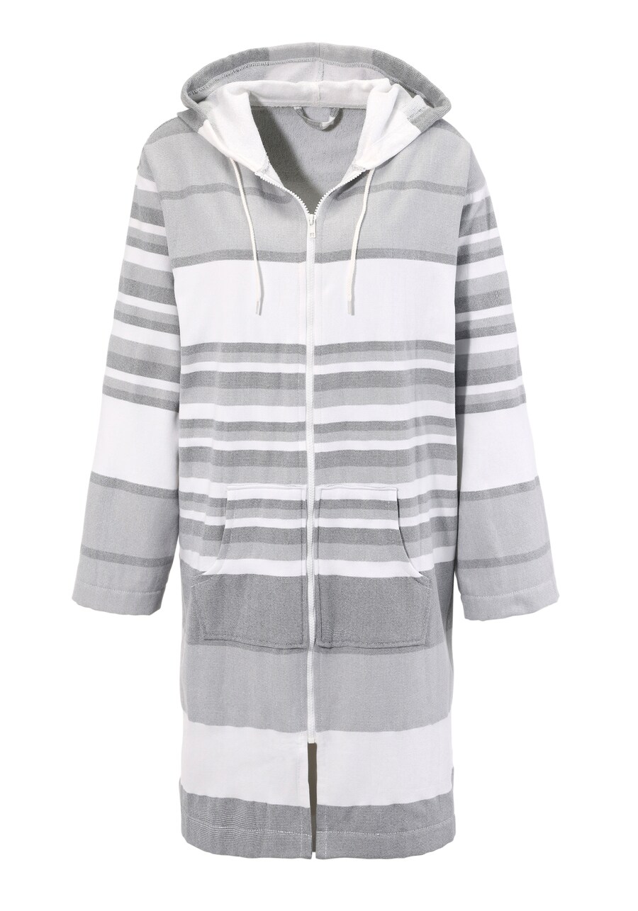 

Халат MY HOME Short Bathrobe, цвет anthracite/white