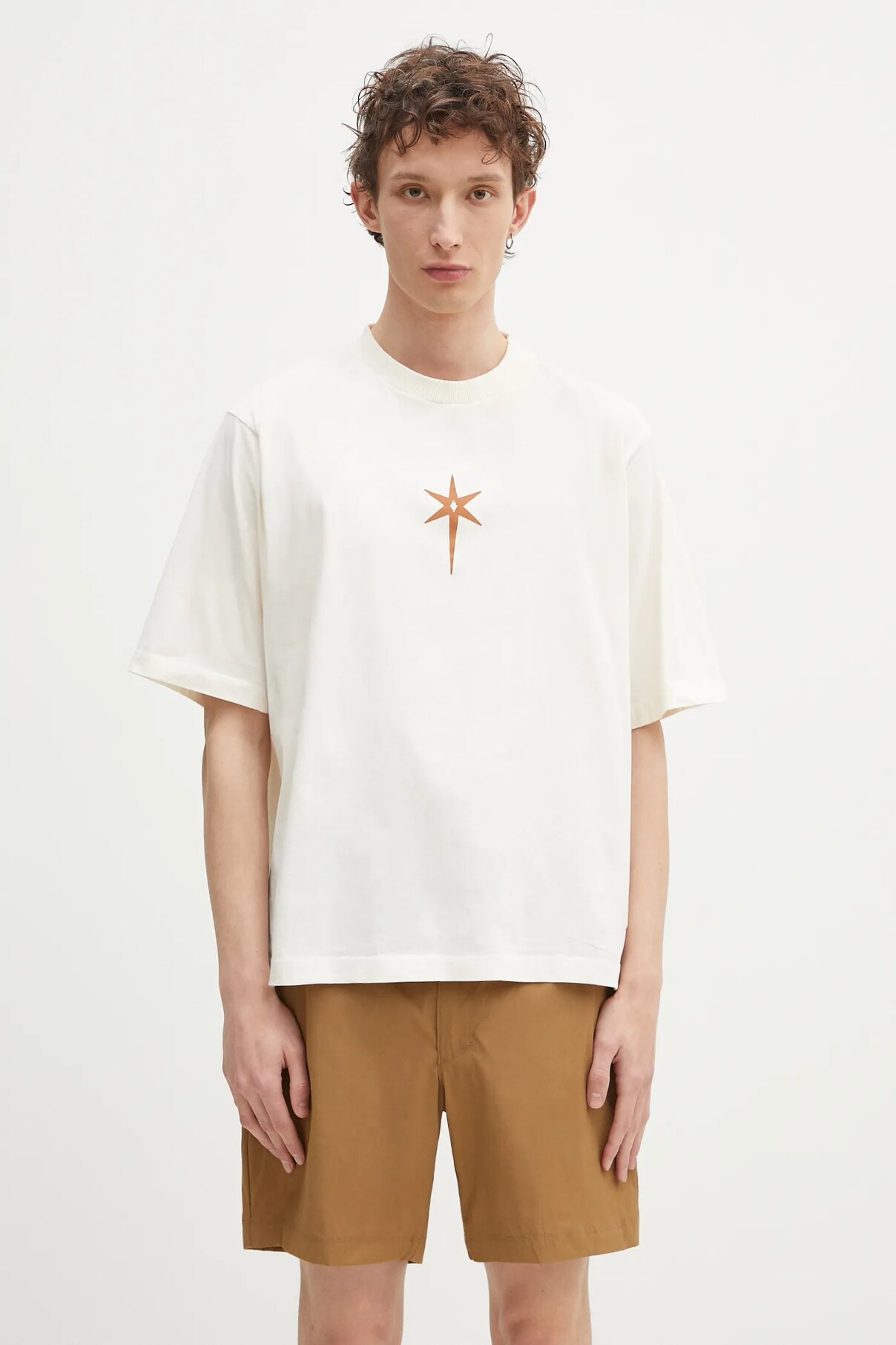 

Футболка из хлопка Футболка County Goth Boxy Marcelo Burlon, бежевый