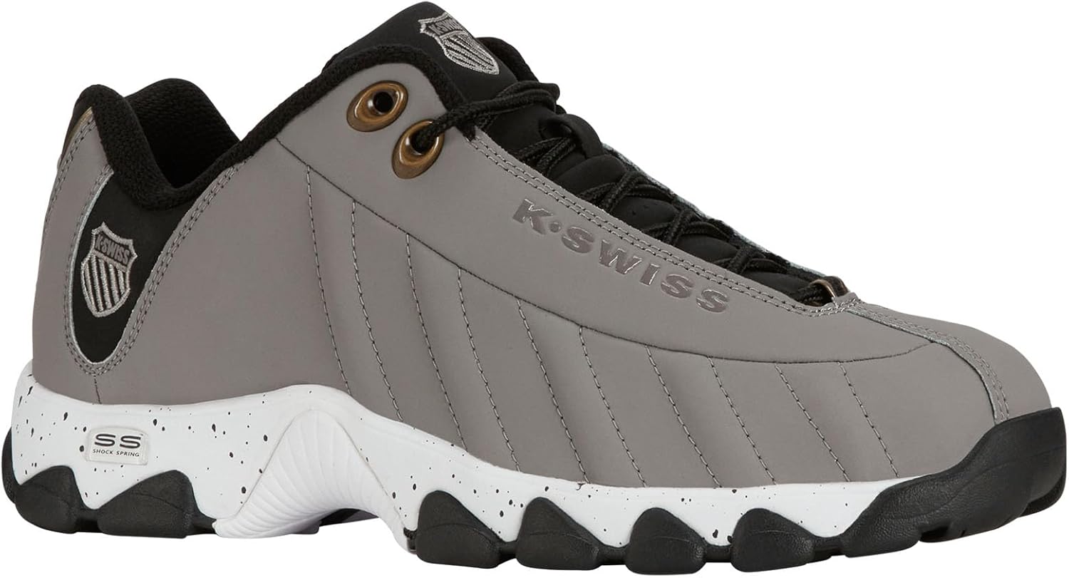 

Мужские кроссовки K-Swiss ST329 CMF, широкие теннисные кроссовки для мужчин, прогулочная обувь с кожаным верхом, черный