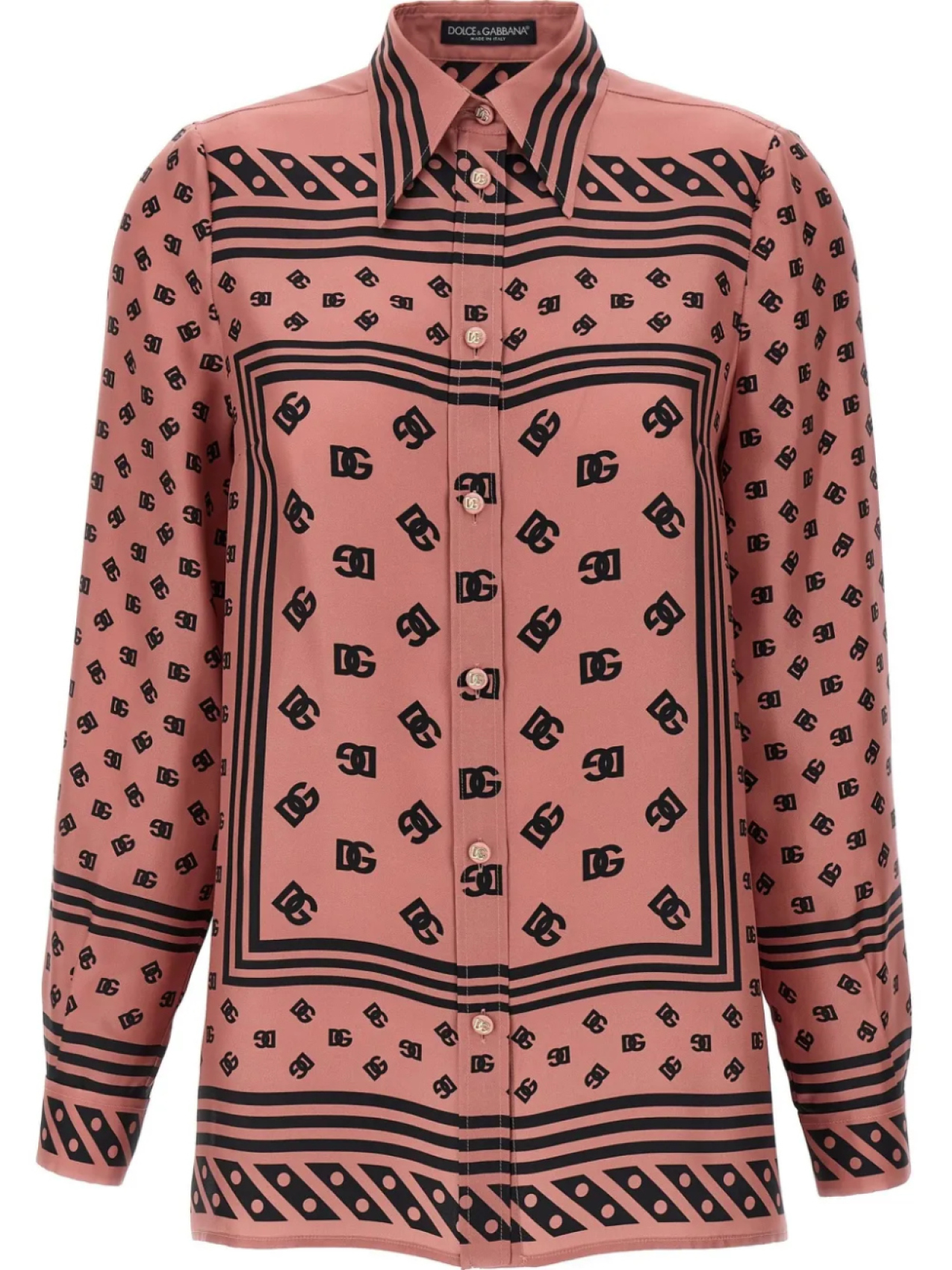 

Шелковая рубашка Dolce & Gabbana, розовый