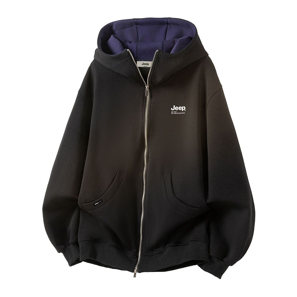 

Толстовка Unisex Hooded Moderate Cardigan Jeep, pure черный