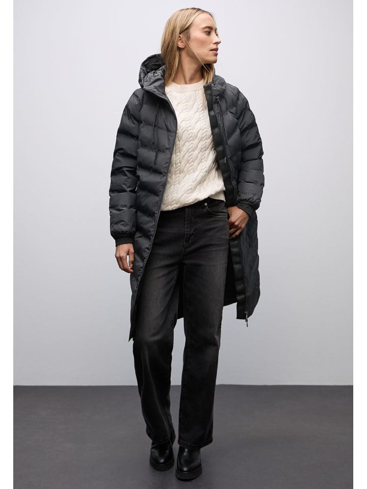 

Street One Стеганое пальто темно-синего цвета