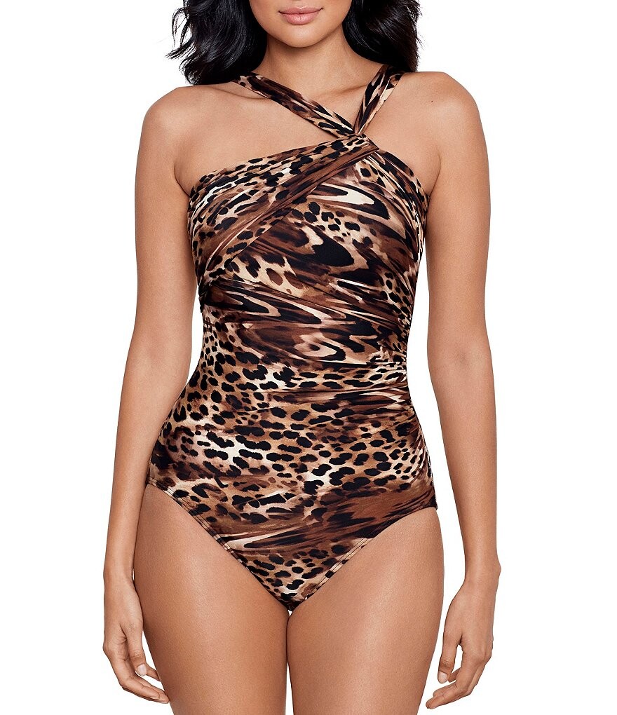 

Сплошной купальник Miraclesuit Ocicat Europa, животный принт