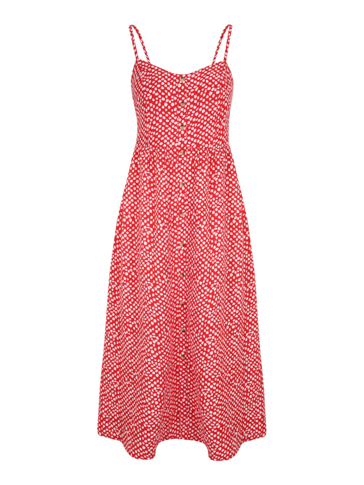 

Короткое платье LASCANA Sommerkleid, цвет rot-creme-bedruckt
