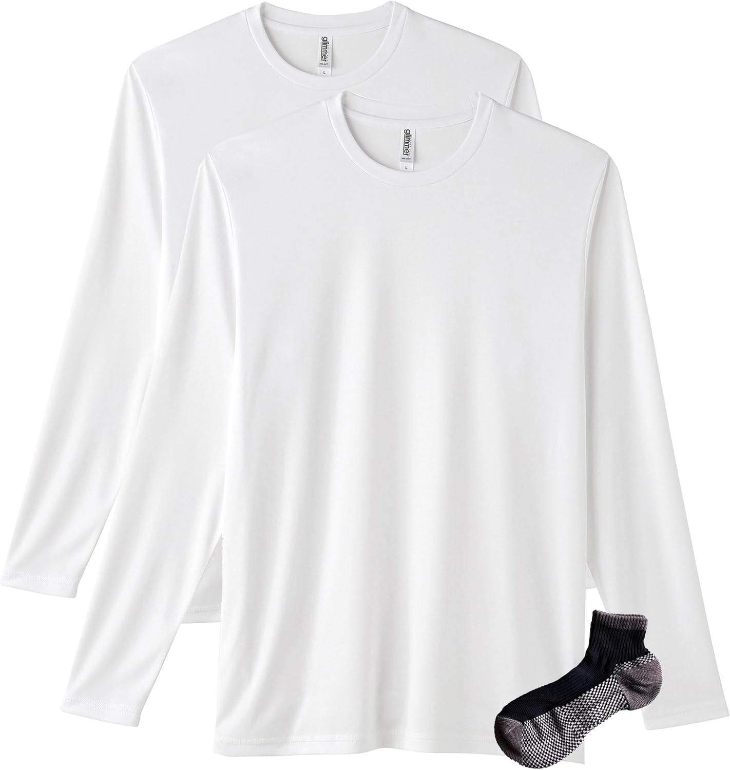 

Футболка с длинным рукавом Glimmer 00352-AIL из трикотажа Interlock Dry плотностью 3,5 унции, белый