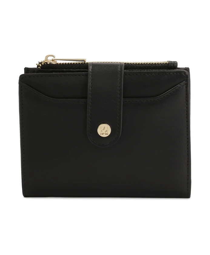 

Черный плоский кожаный кошелек Kazar, черный