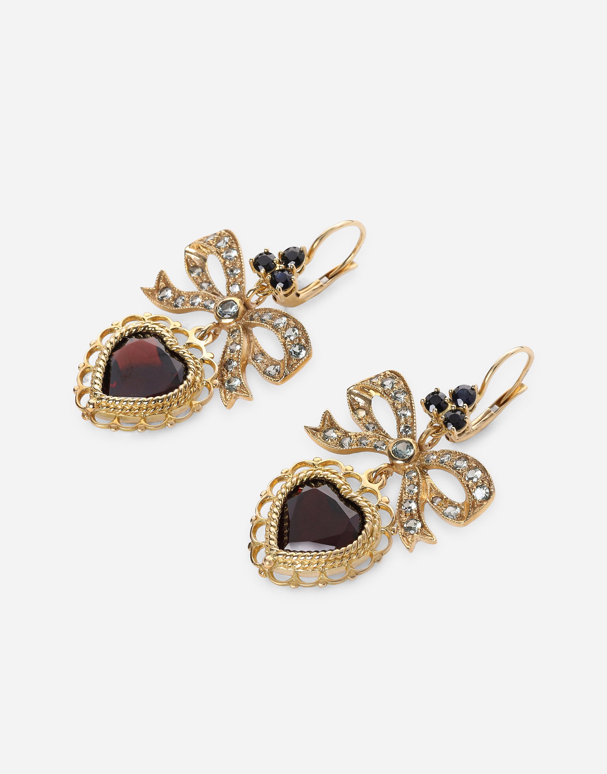 Серьги devotion18-каратное желтое золото и красный родолит-гранат Dolce & Gabbana, золото — фото 2